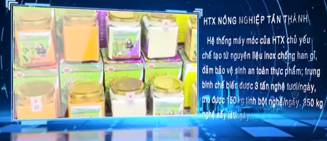 Sản phẩm tinh nghệ nếp đỏ, nếp đen của HTX Nông nghiệp Tân Thành